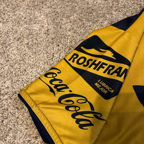PUMAS MEXICO Banamex Jersey Small S Blue/Gold Soccer Futbol Football Coke - Picture 4 of 7